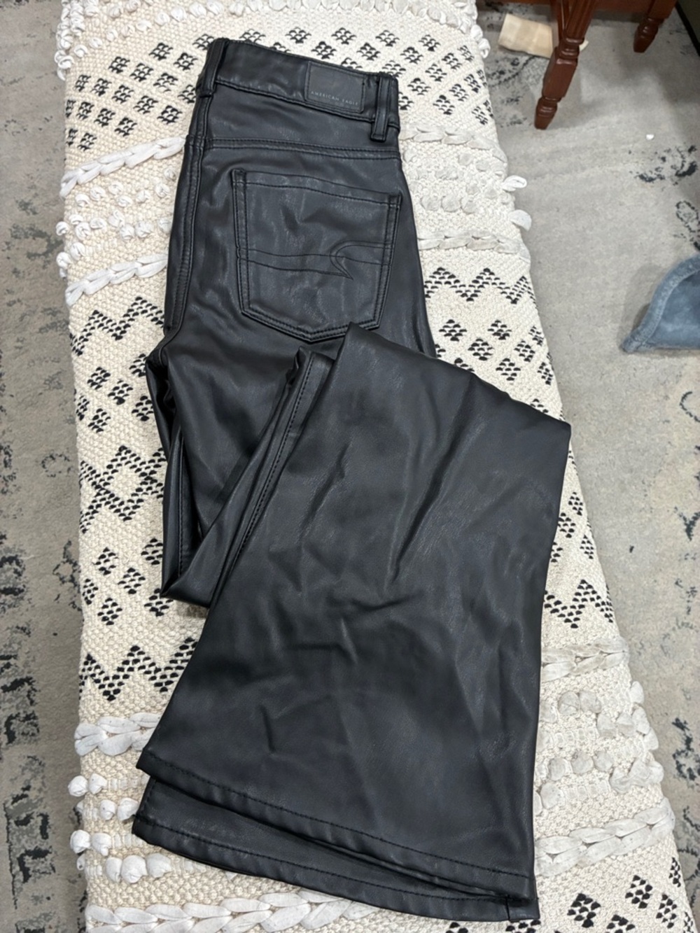 Pleather flare pants